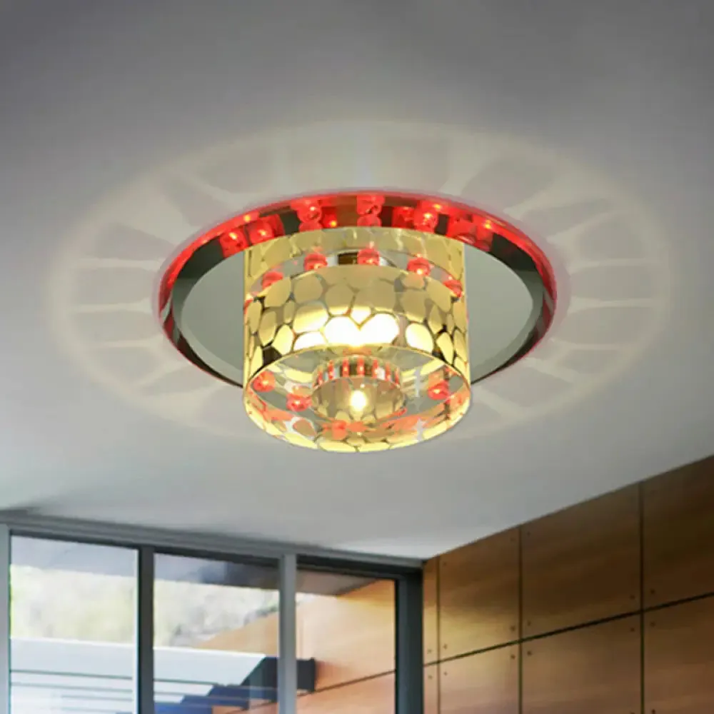 Modern Crystal LED Flushmount Ceiling Light for Living Room