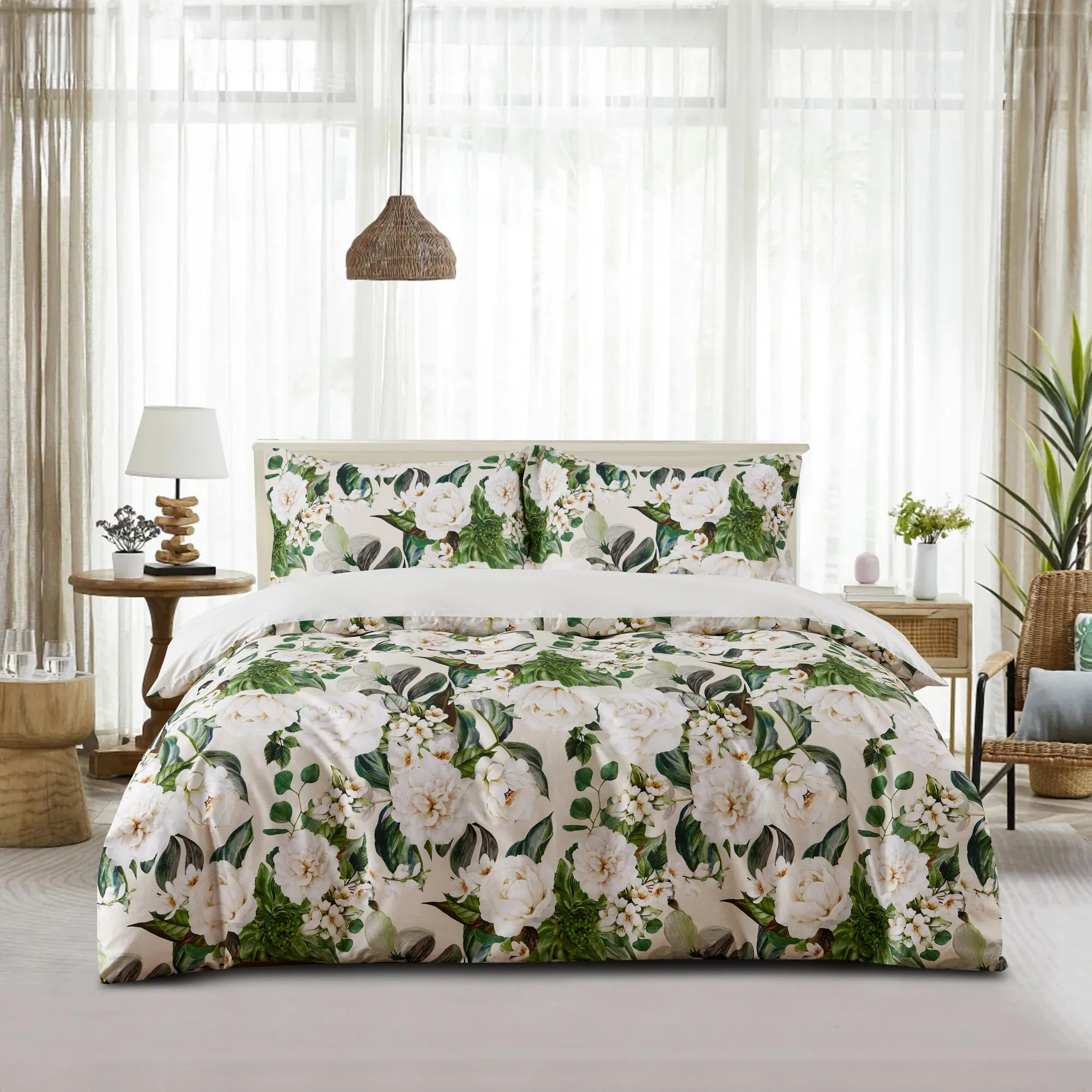 Montebello 3 pcs Comforter set - Garden - Green