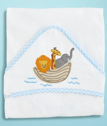 Mudpie Noah's Ark Applique Hooded Towel