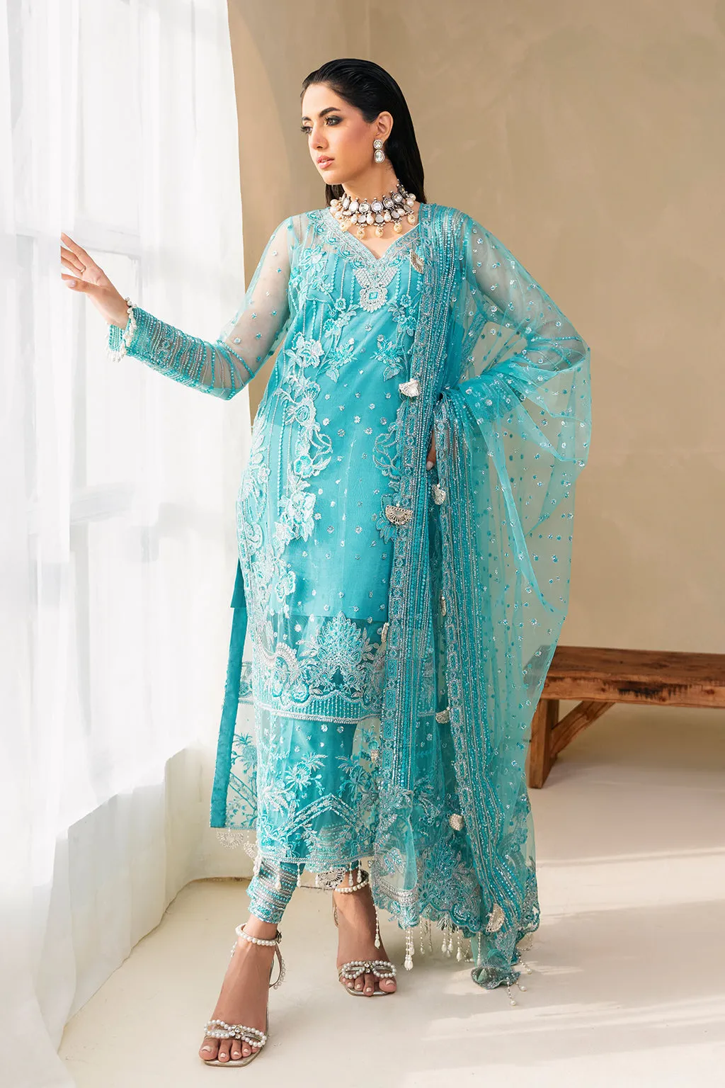 Muneefanaz Raha Luxury Formal Collection 2023 – Sage