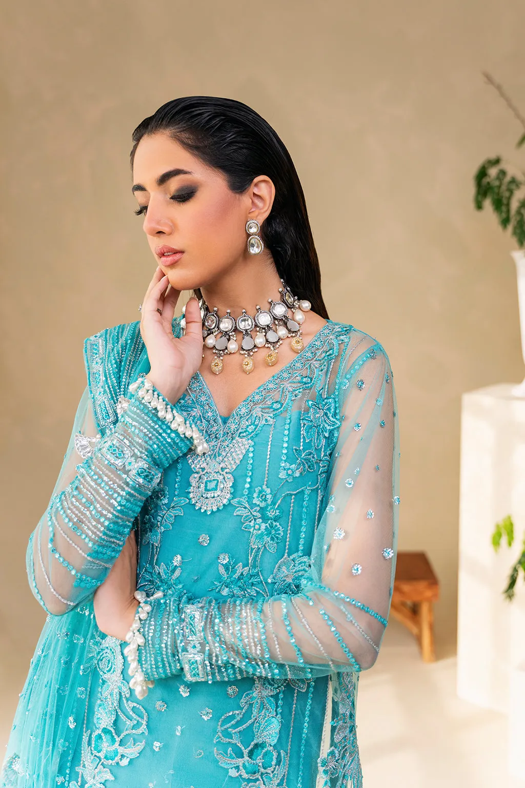 Muneefanaz Raha Luxury Formal Collection 2023 – Sage