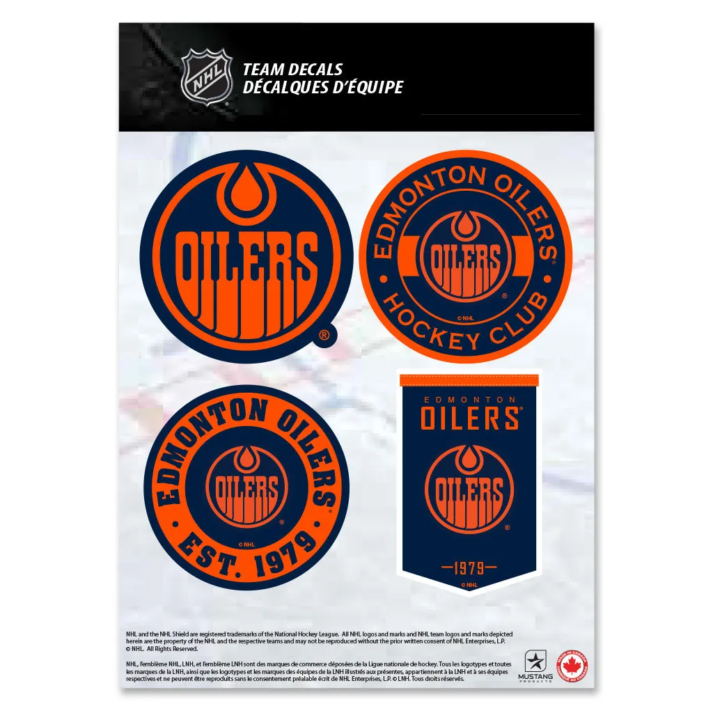 Mustang NHL Edmonton Oilers 5 x 7 Mini Decal Set