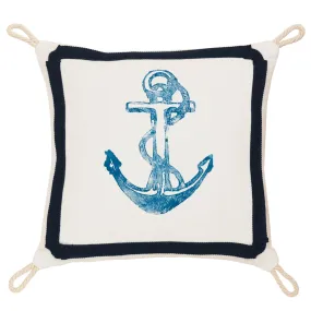 Nautical Boating Anchor Outdoor Throw Pillow Cover 18x18