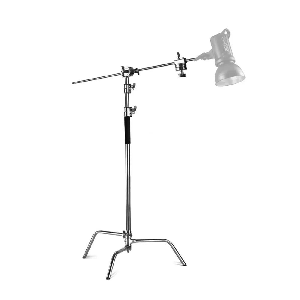 Neewer 20kg Load Silver C-Stand with Boom Arm