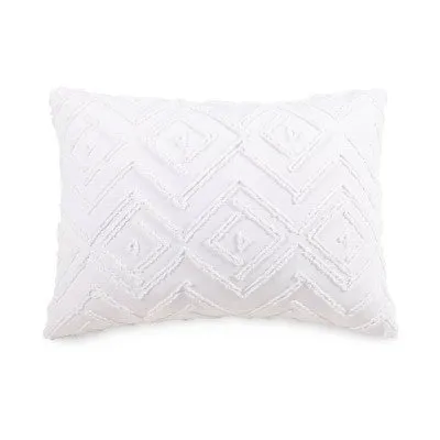 New - Full/Queen Teen Diamond Clip Dot Comforter Set White - Makers Collective