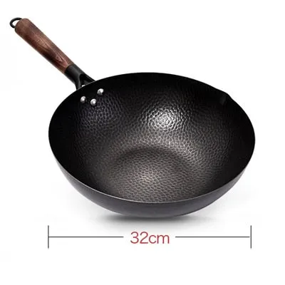 New! Handmade Non-Stick Cast Iron Wok