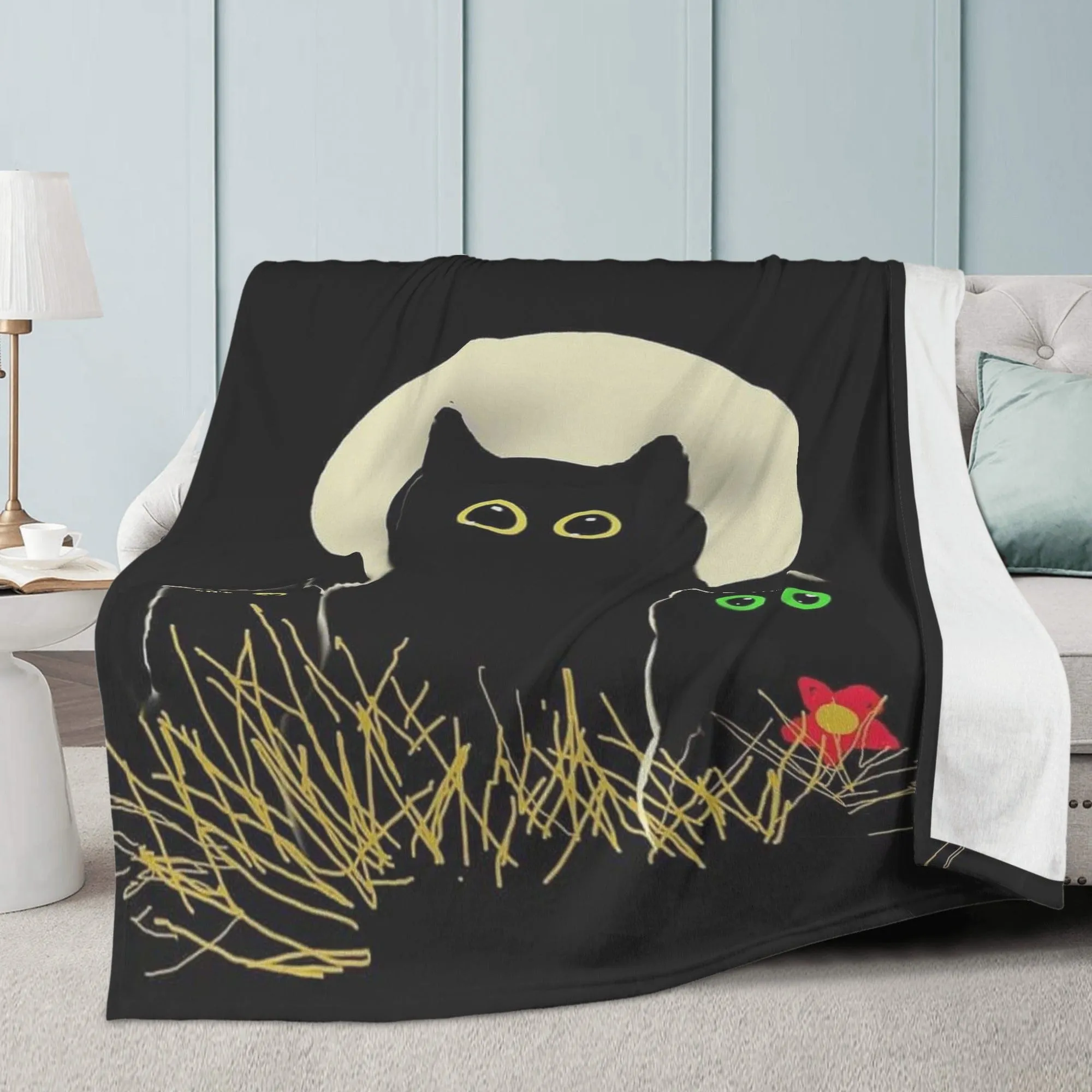 Night Cats Fleece Blanket