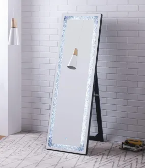 Noralie Mirrored & Faux Diamonds Floor Mirror (LED)