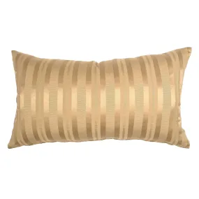 Old Gold Striped Lumbar Pillow Cover 15x26