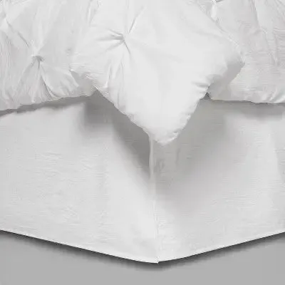 Open Box - King 8pc Montvale Pinch Pleat Comforter Set White - Threshold