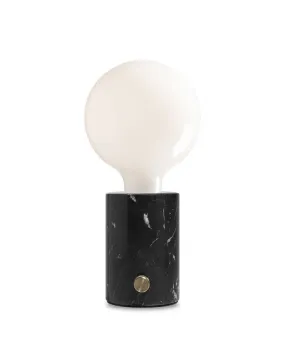 Outlet Orbis table lamp - Black Marble, Opaque (White)