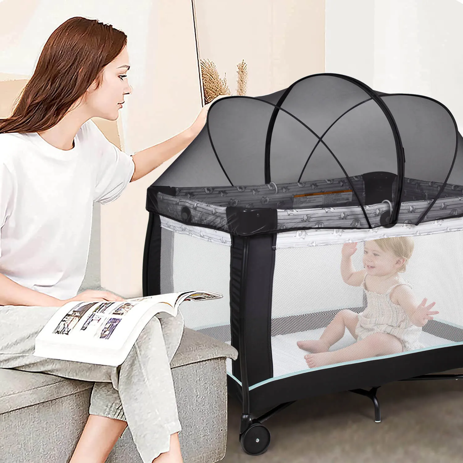 Pack and Play Playard Mosquito Net