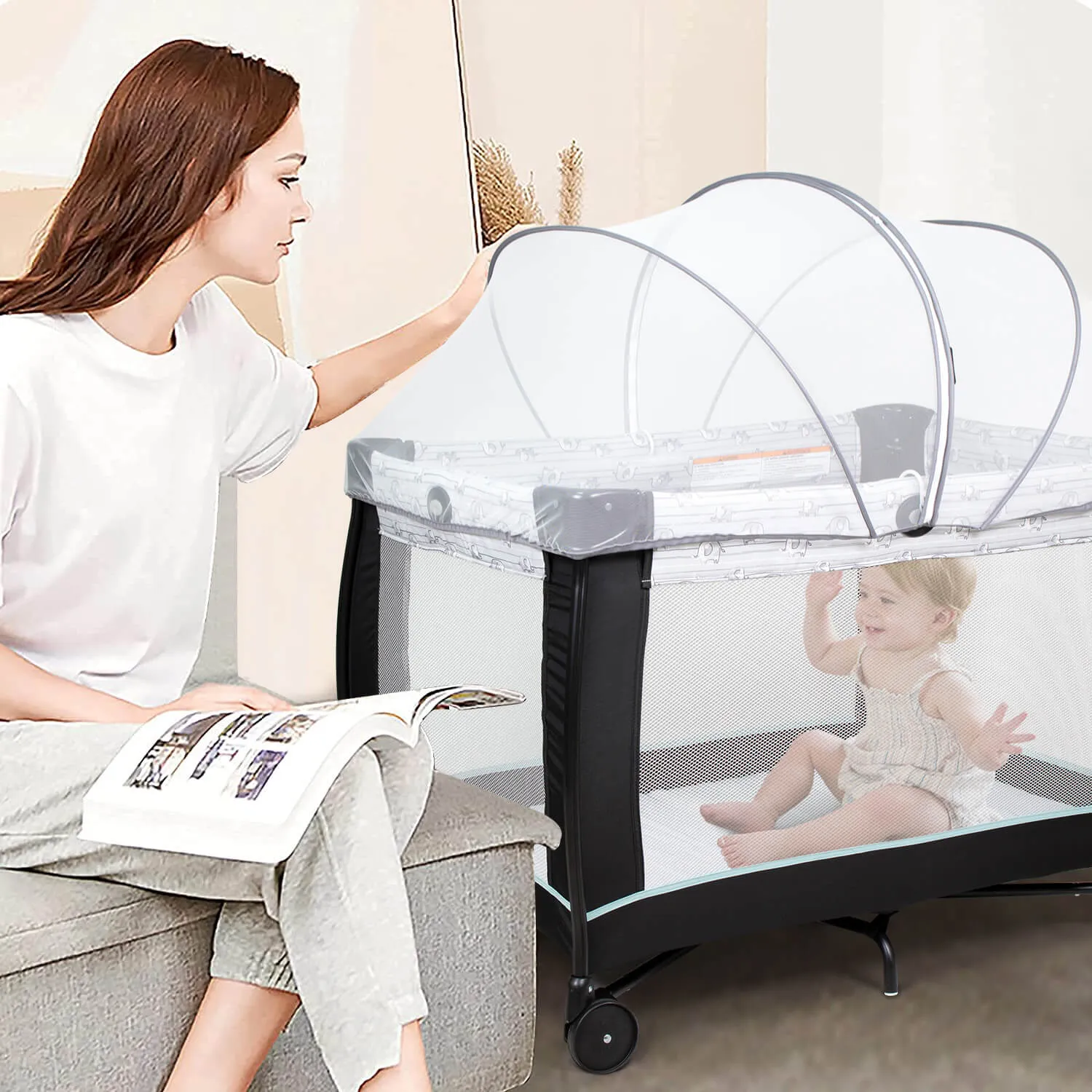 Pack and Play Playard Mosquito Net