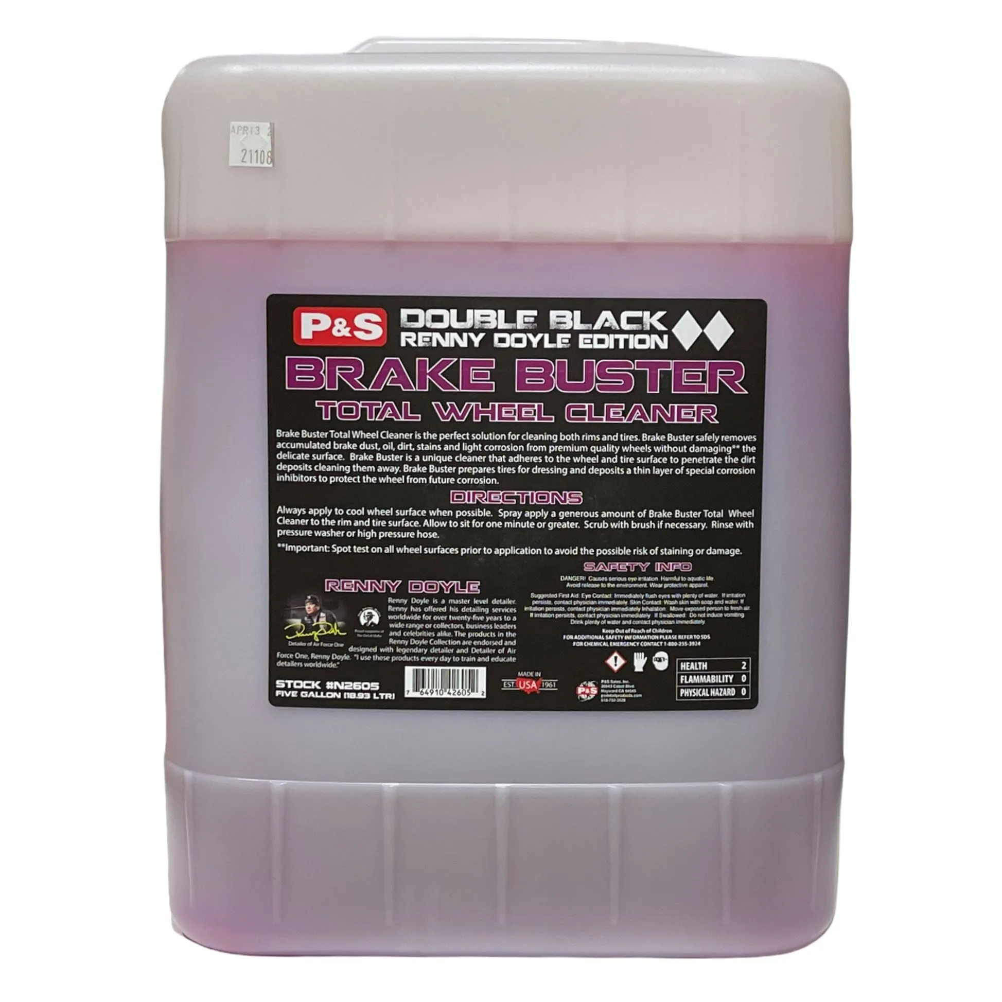 P&S Brake Buster Non-Acid Wheel & Tire Cleaner 5 Gallon