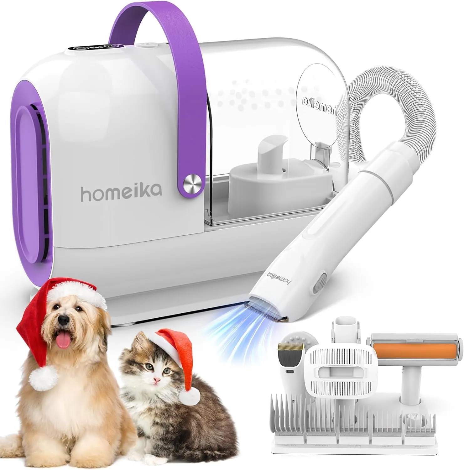 Pet Grooming Vacuum Kit: 99% Hair Suction