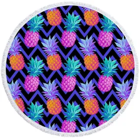 Pina Pintada Round Beach Towel