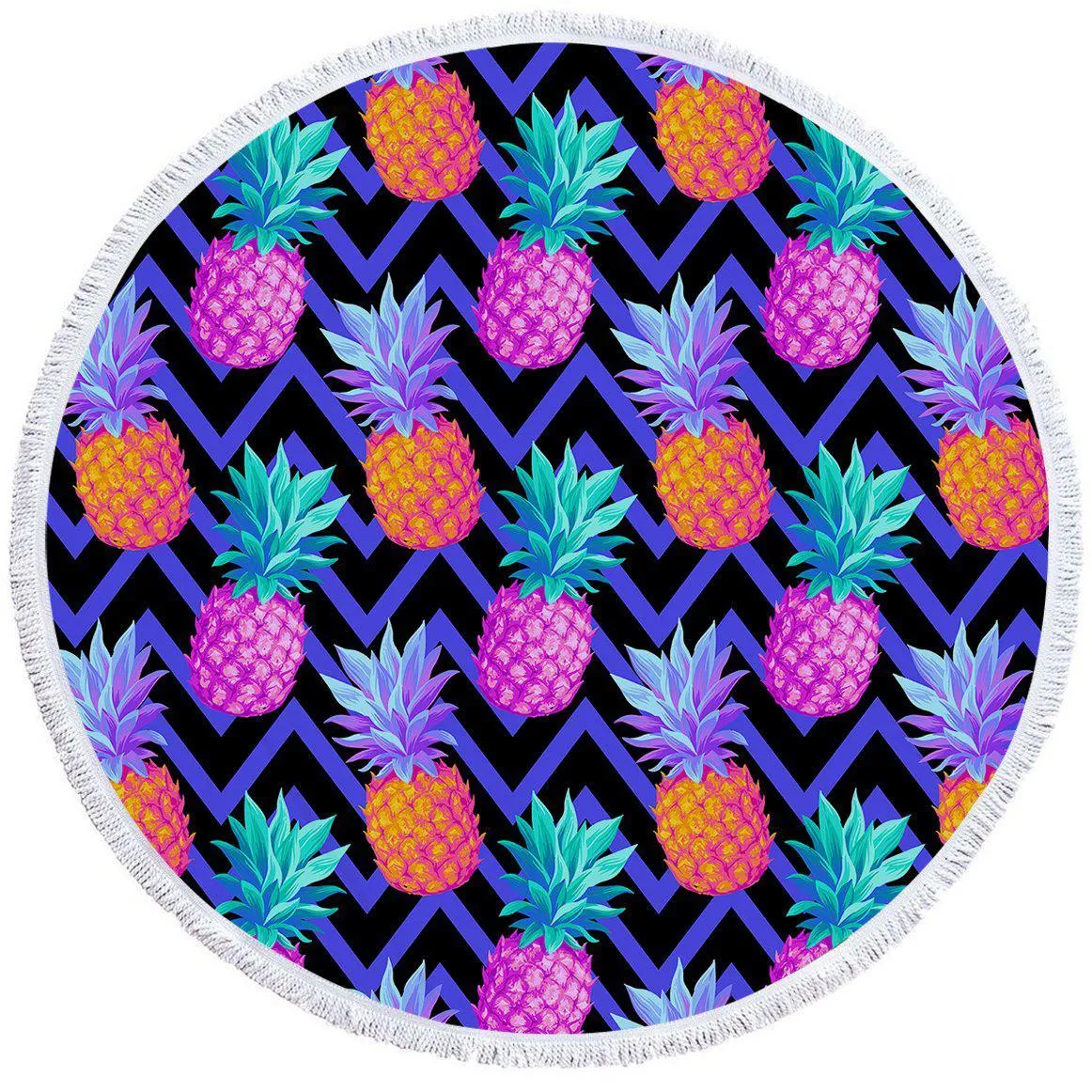 Pina Pintada Round Beach Towel