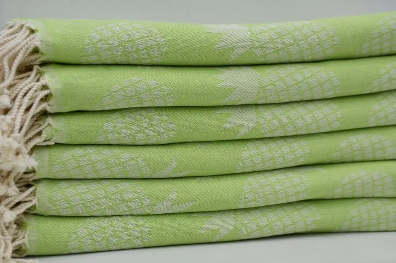 Pineapple Green 100% Cotton Towel