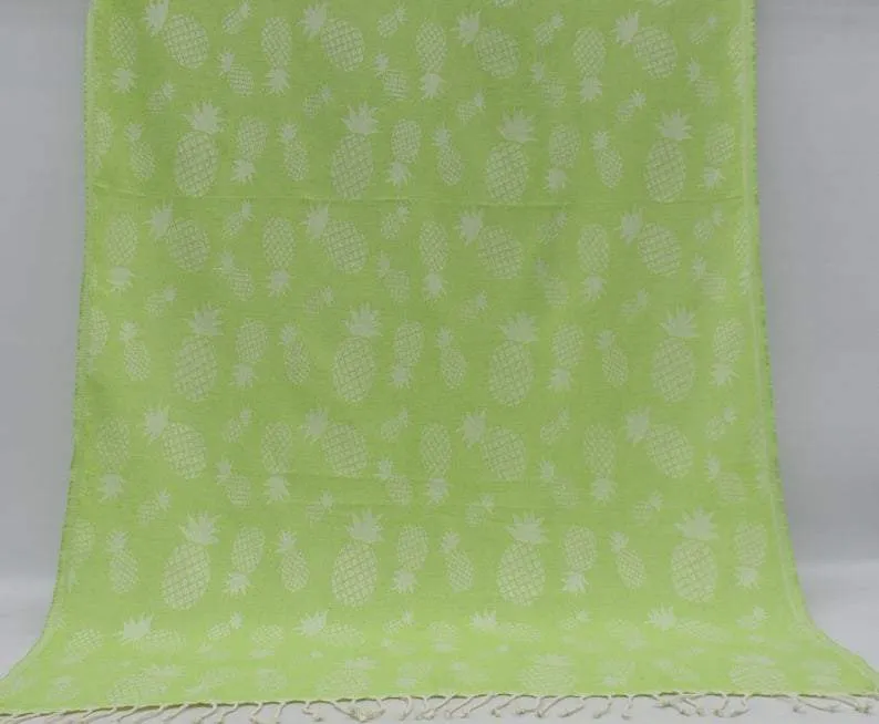 Pineapple Green 100% Cotton Towel