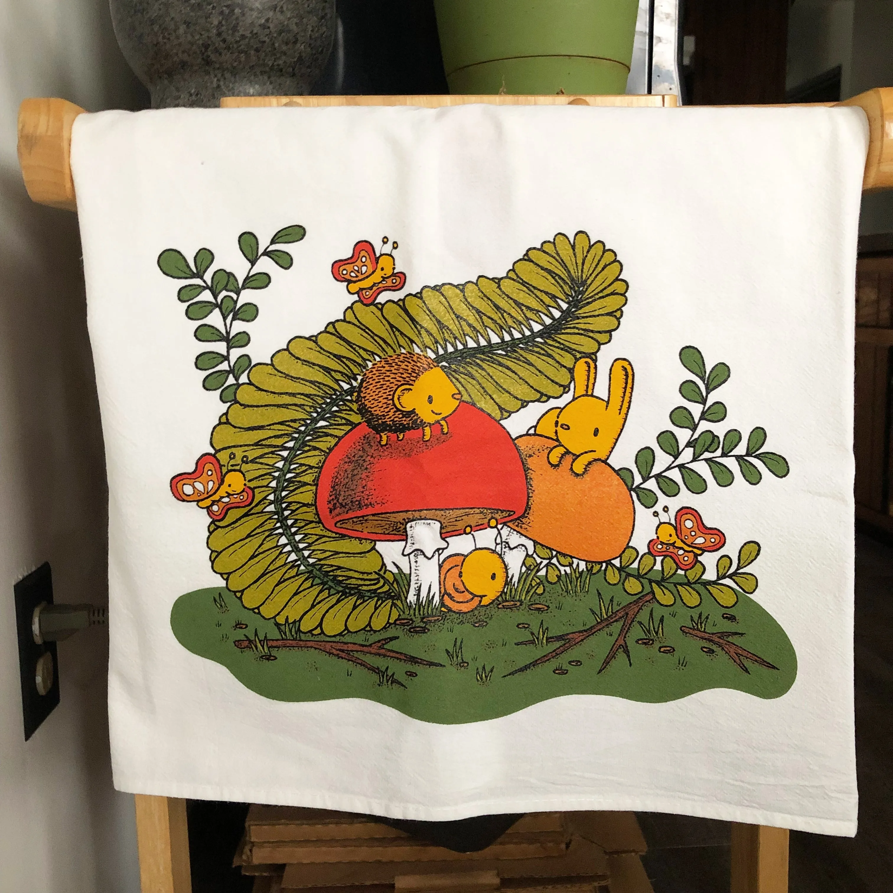 plant pals flour sack tea towel