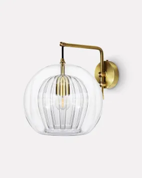 Pleated Crystal Wall Light