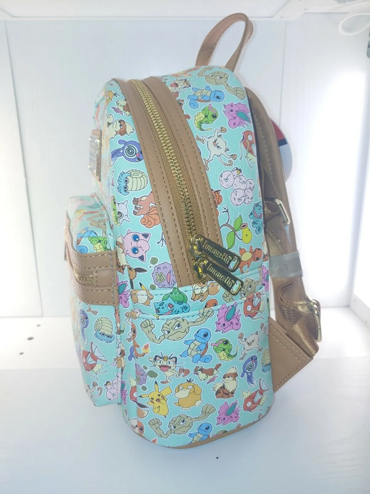 Pokemon Mini Backpack First Generation Favorites Teal AOP Loungefly