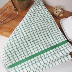 Poli-Dri Green Cotton Kitchen Tea Towel