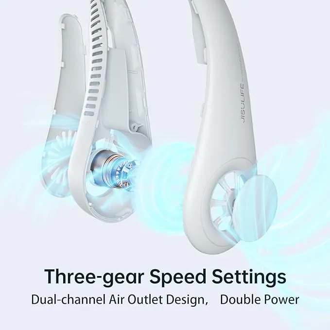 Portable Bladeless Hanging Neck Fan: Rechargeable 600mAh