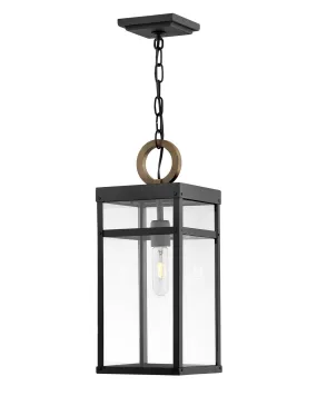 Porter LED Hanging Lantern in Black