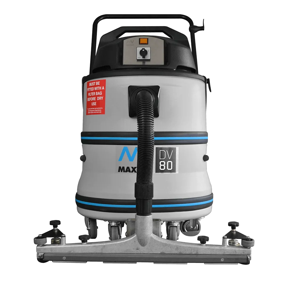 Powerful M Class Twin-Motor 80 Litre Wet/Dry Vacuum, with Floorbar - MAXVAC DV80-MBN-FB