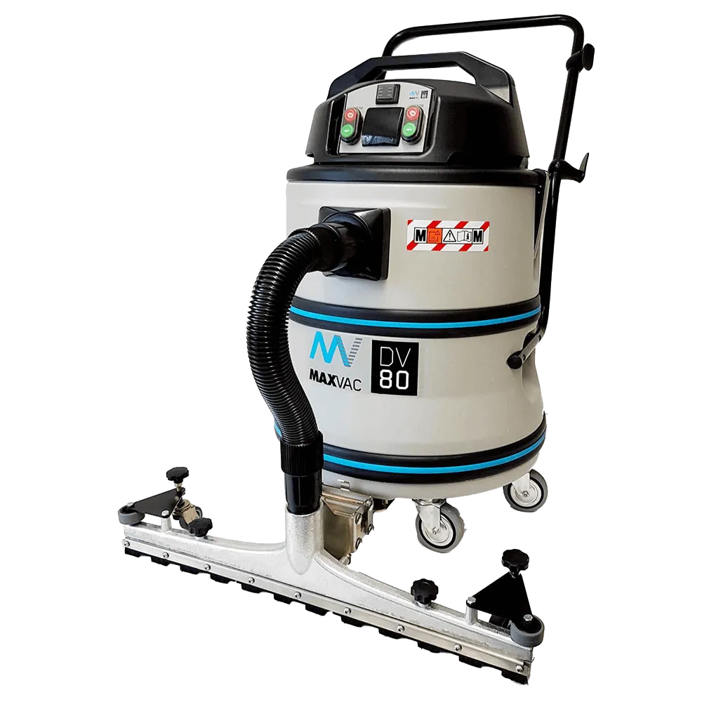 Powerful M Class Twin-Motor 80 Litre Wet/Dry Vacuum, with Floorbar - MAXVAC DV80-MBN-FB