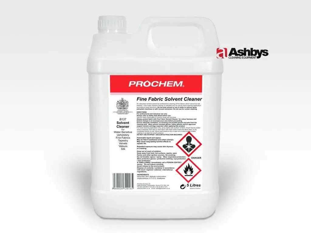 Prochem Fine Fabric Solvent Cleaner B137 5 Ltr