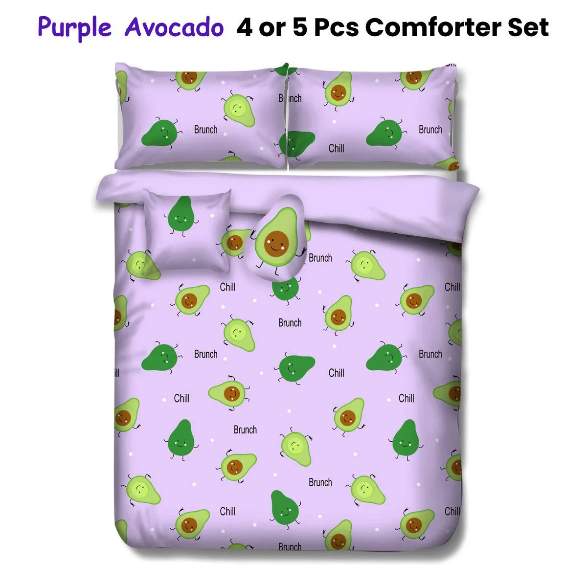 Purple Avocado Kids Advventure 5 Pcs Comforter Set Queen