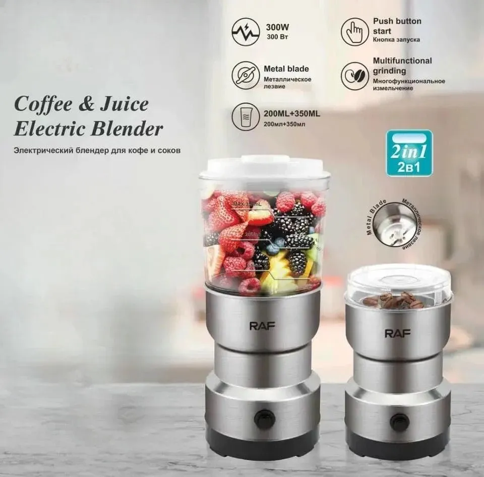 RAF R-7126 2-in-1 Mini Blender & Spices Grinder