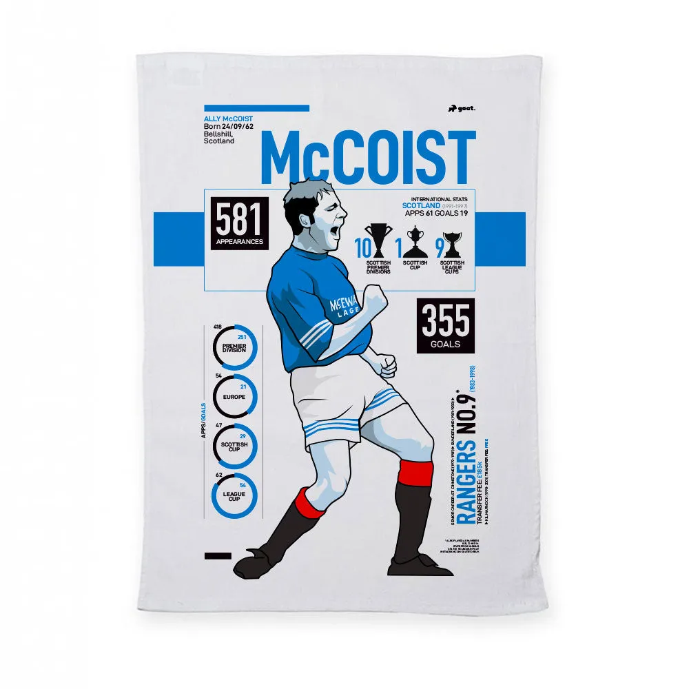 Rangers McCoist GOAT Tea Towel