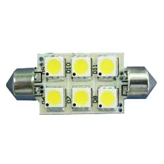 Red 10-30V LED Festoon Bulb - 35 Lumens - 44mm