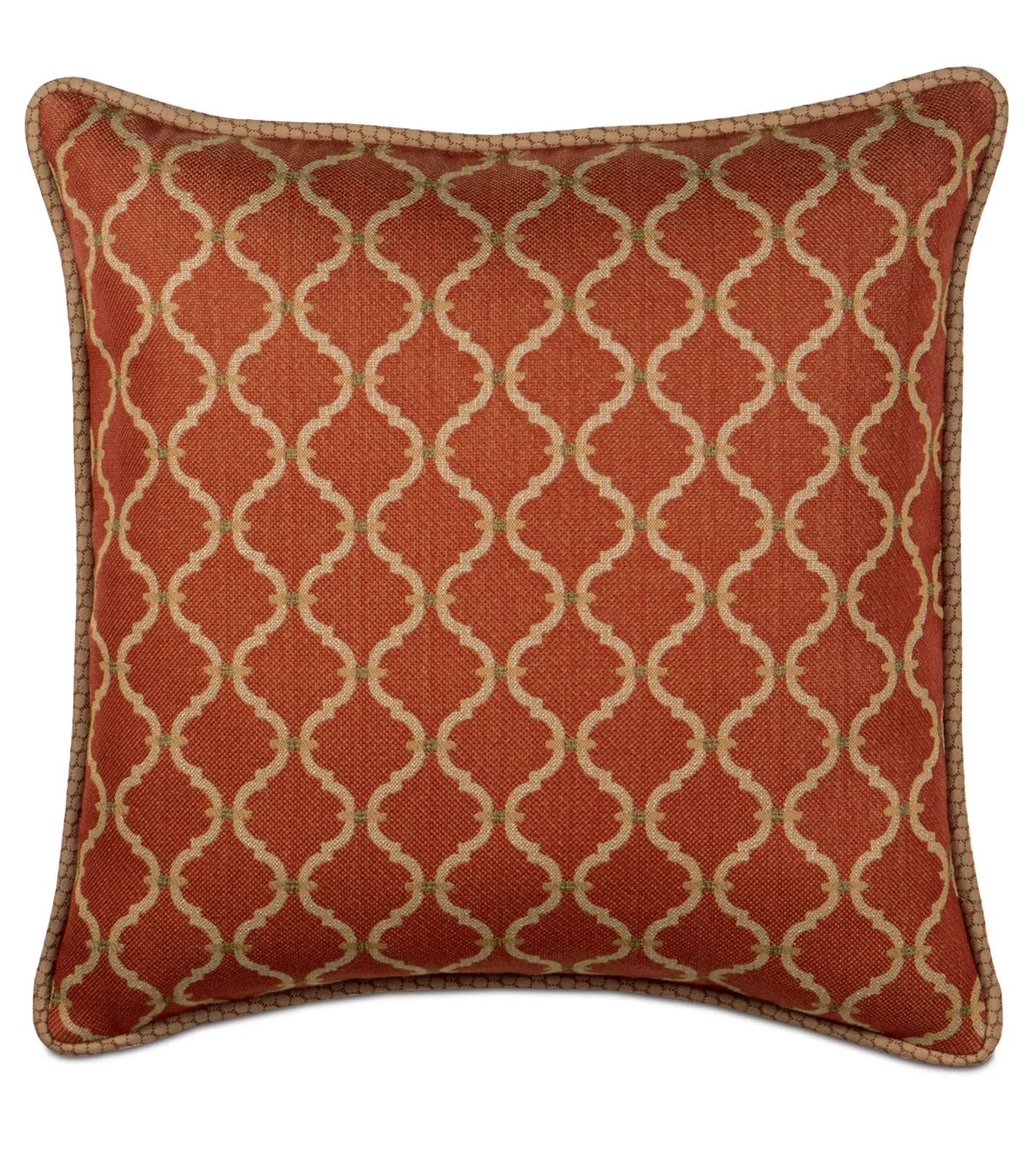 Samarkand Orange Ogee Euro Sham 27x27