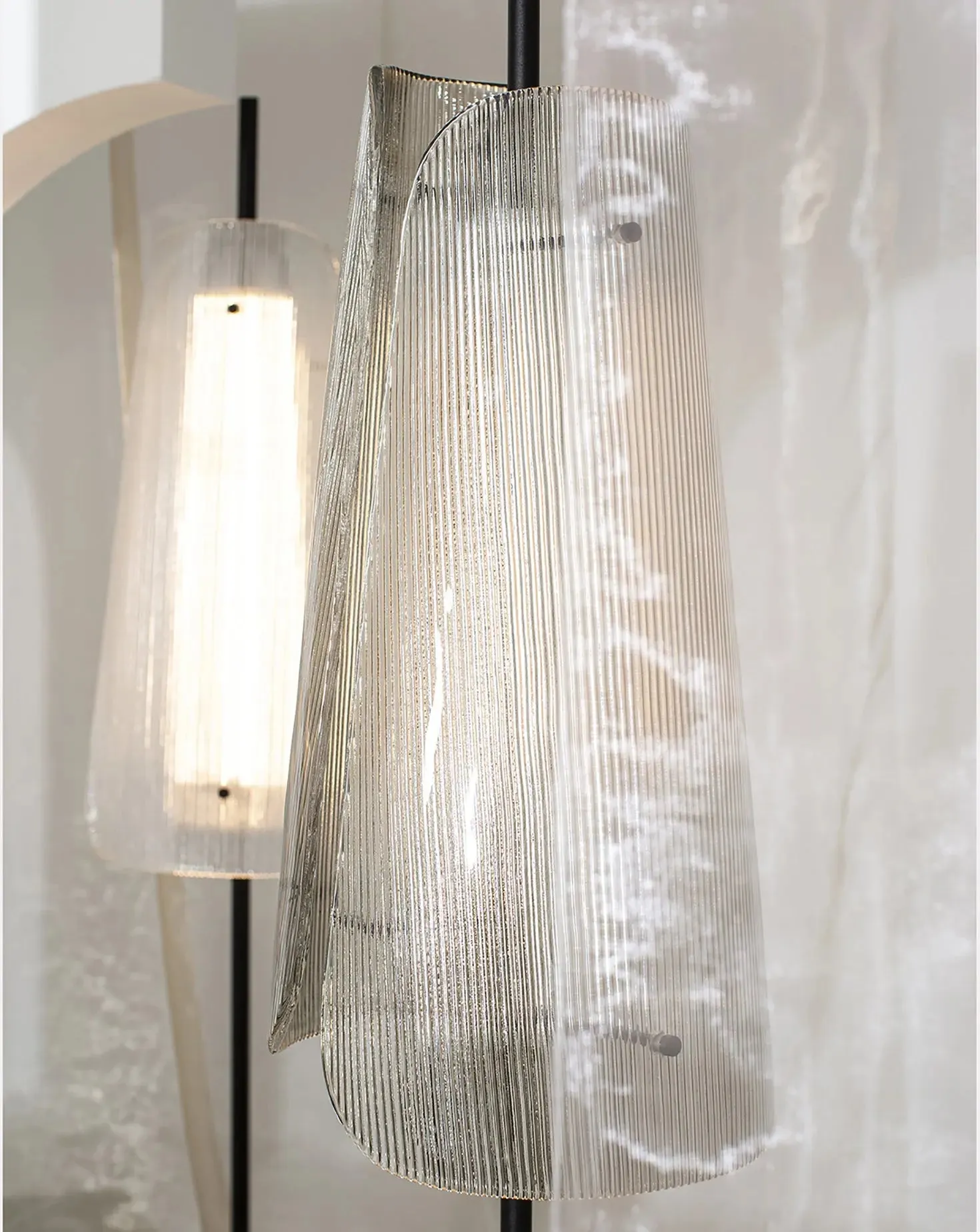 Sebastian Herkner Bent Transparent Floor Lamp