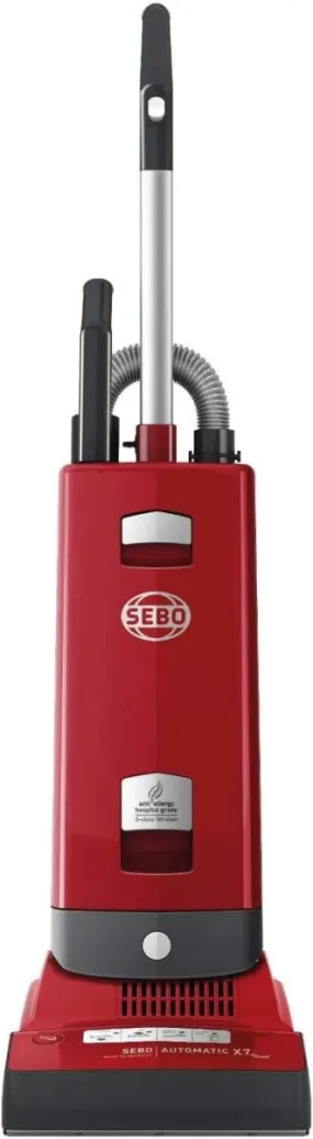 Sebo 91503GB X7 Bagged Upright Vacuum Cleaner, Red