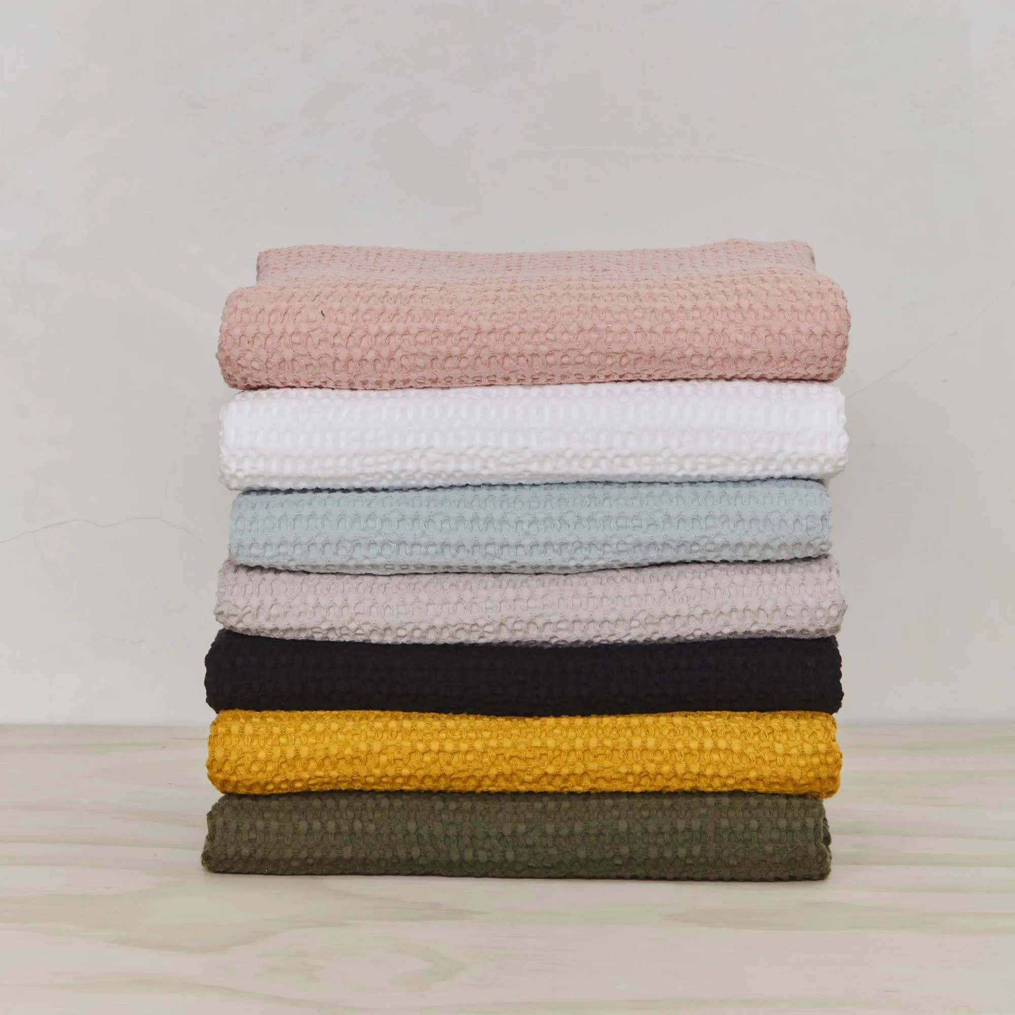 Simple Waffle Towels - Sky