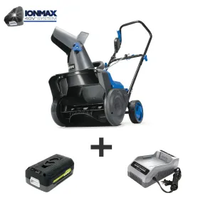 Snow Joe iON15SB-LT 40-Volt iONMAX Cordless Single Stage Snow Blower Kit | 15-Inch | W/ 2.5-Ah Battery and Charger