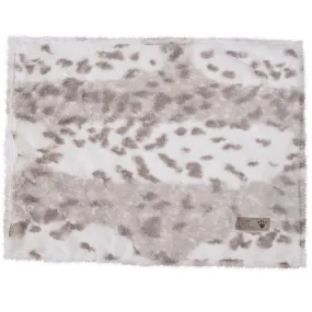 Soft Platinum Snow Leopard Blanket