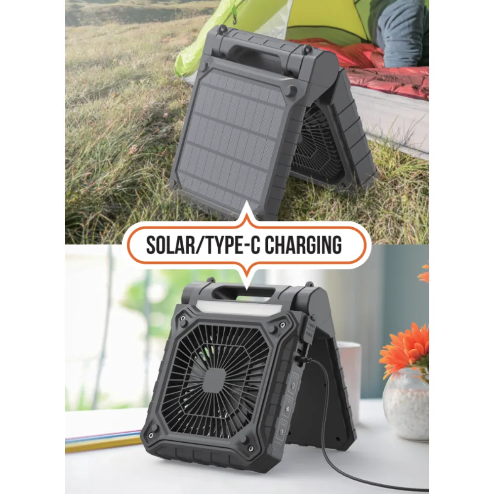 Solar Fan Portable Fan - Solar Rechargeable