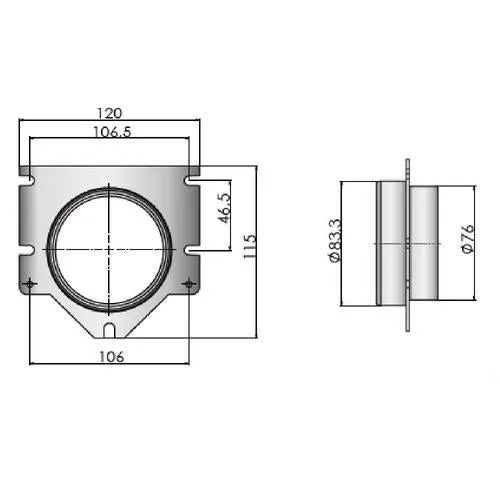 Spare In-line Hose Connection Flange for VENT76A