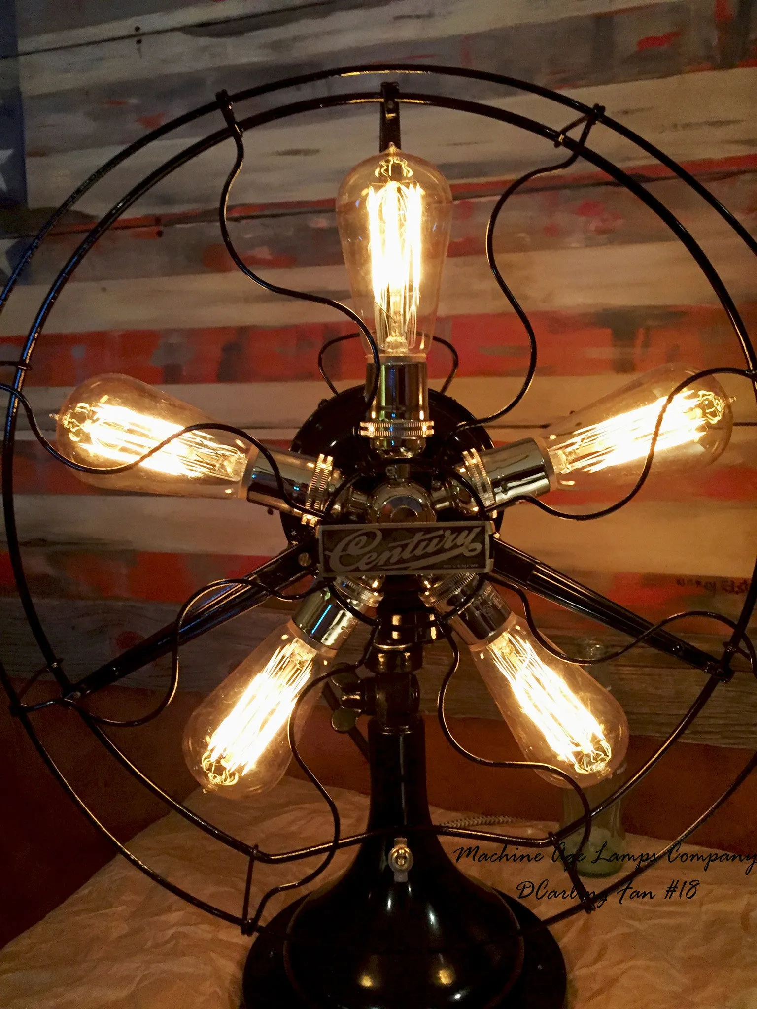 Steampunk Vintage Century Fan Lamp Light , # DC18