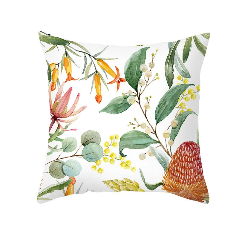 Summer Fruit Print Microfiber Throw Pillow Cover