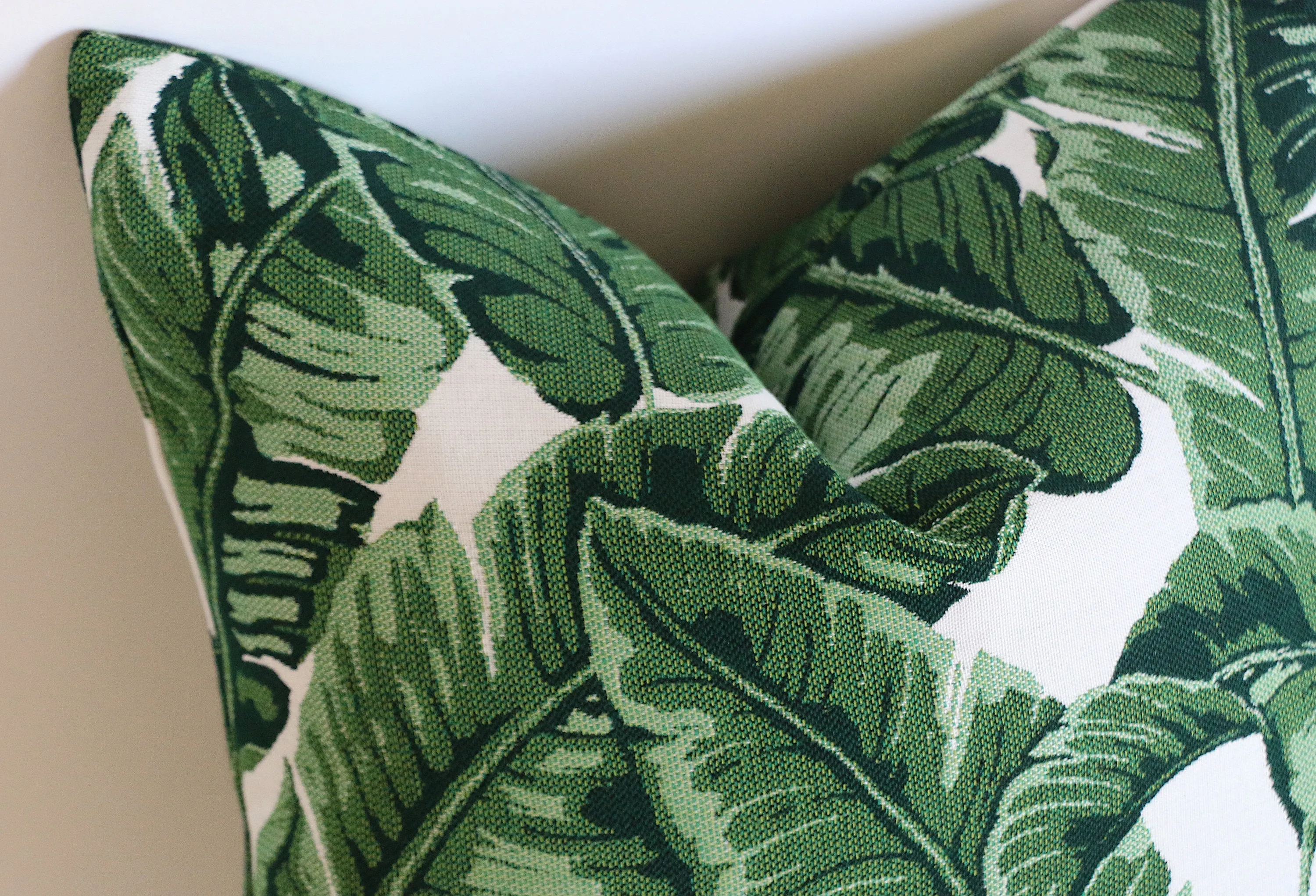 Sunbrella Collection: Outdoor Pillow Covers in Green and Black