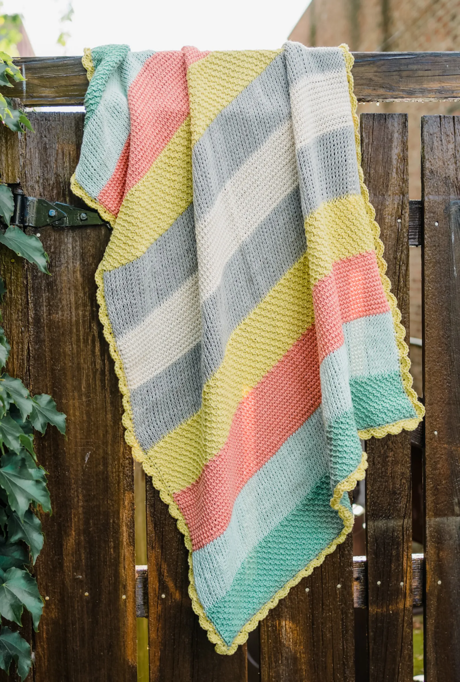 Sweet Stripes Baby Blanket // Tunisian Crochet PDF Pattern