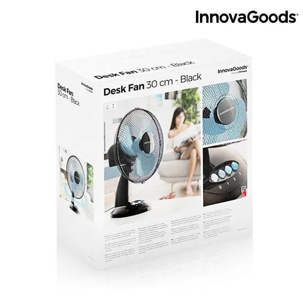 Table Fan InnovaGoods Ø 30 cm 35W Black Blue