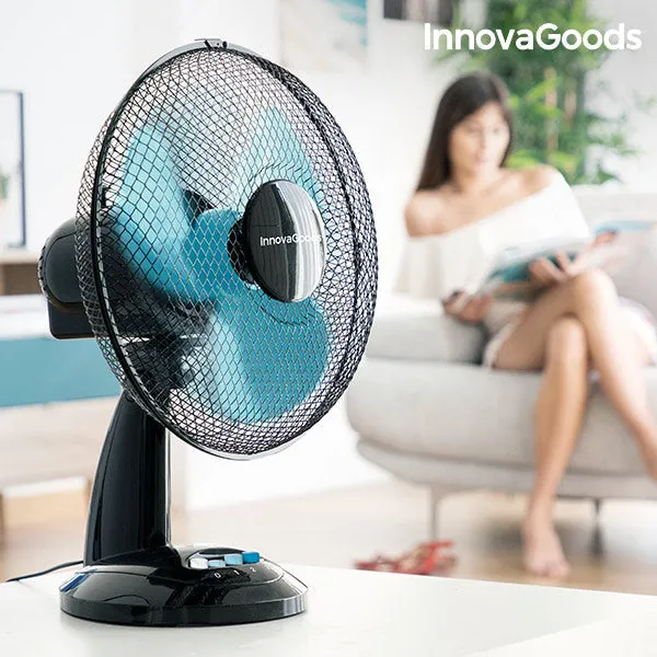 Table Fan InnovaGoods Ø 30 cm 35W Black Blue